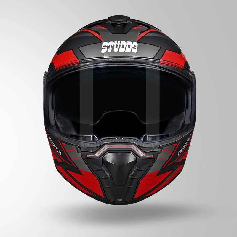 Studds Trooper D4 Race Decor Matt Black & Red - Helmet