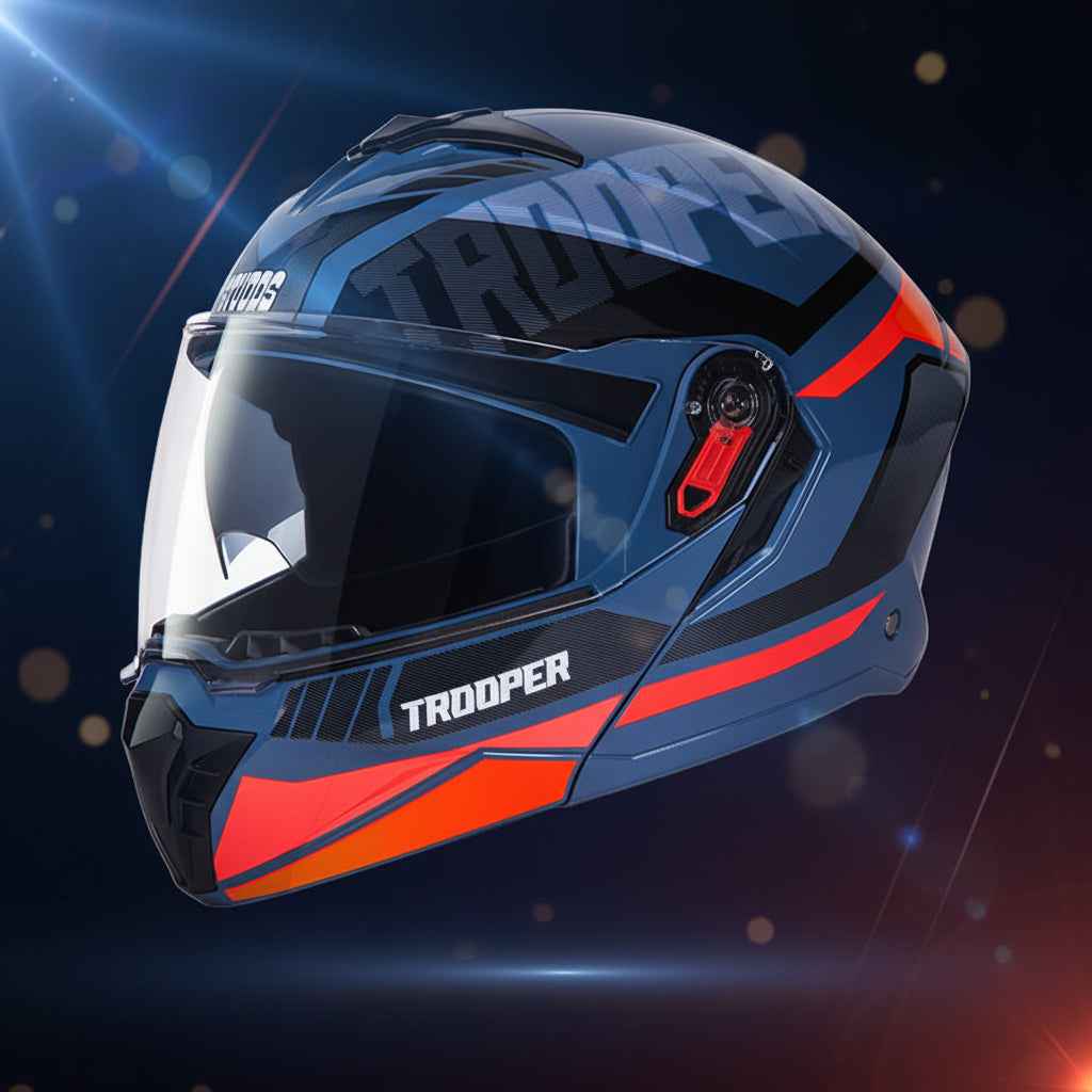 Studds Trooper DV D1 Decor Blue & Pink - Helmet