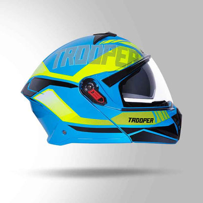 Studds Trooper DV D1 Decor Blue & Yellow - Helmet