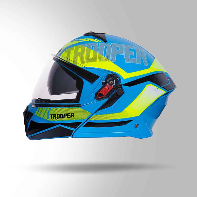 Studds Trooper DV D1 Decor Blue & Yellow - Helmet