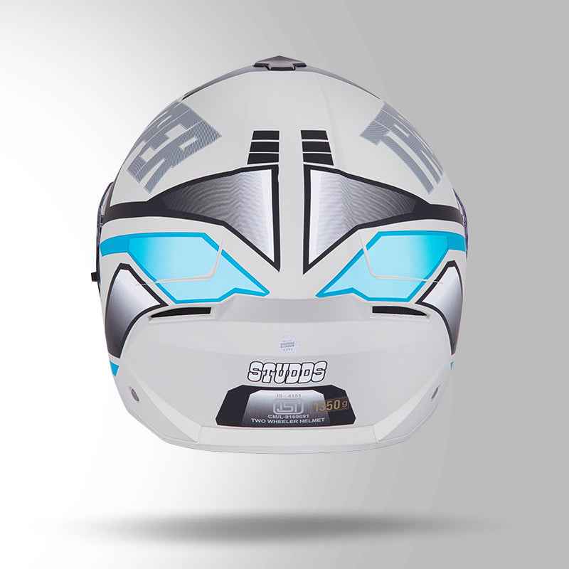 Studds Trooper DV D1 Decor Grey & Blue - Helmet