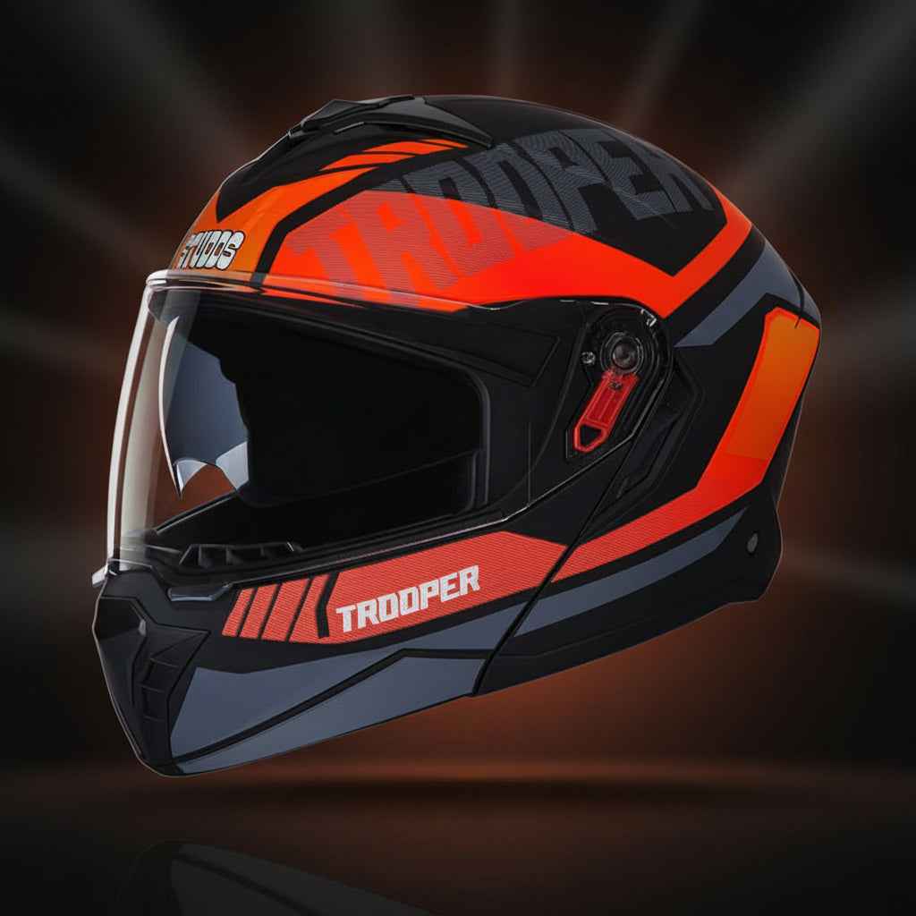 Studds Trooper DV D1 Decor Matt Black & Pink - Helmet