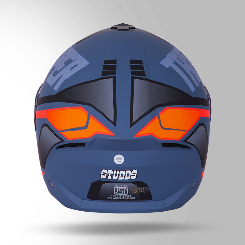 Studds Trooper DV D1 Decor Matt Blue & Pink - Helmet