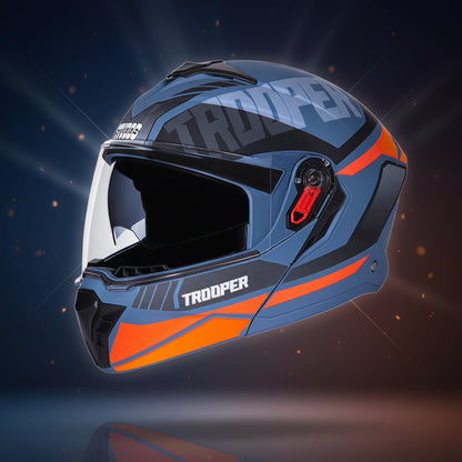 Studds Trooper DV D1 Decor Matt Blue & Pink - Helmet