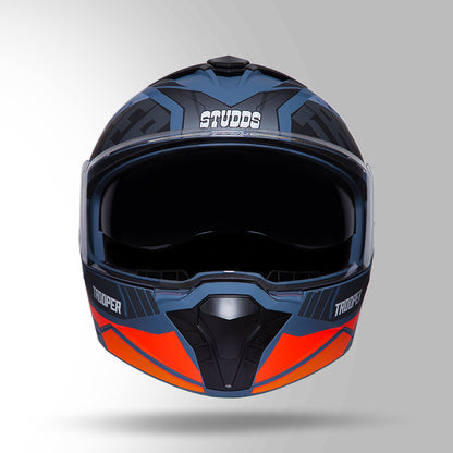 Studds Trooper DV D1 Decor Matt Blue & Pink - Helmet