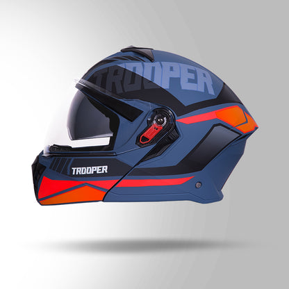 Studds Trooper DV D1 Decor Matt Blue & Pink - Helmet