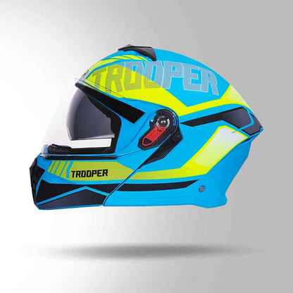 Studds Trooper DV D1 Decor Matt Blue & Yellow - Helmet