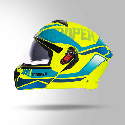 Studds Trooper DV D1 Decor Matt Yellow & Green - Helmet