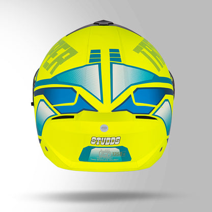Studds Trooper DV D1 Decor Matt Yellow & Green - Helmet