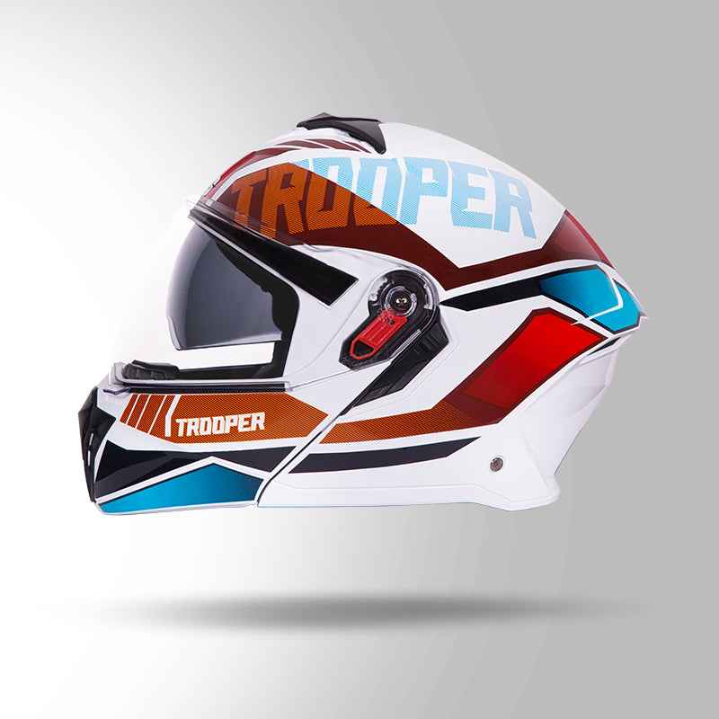 Studds Trooper DV D1 Decor White & Red - Helmet