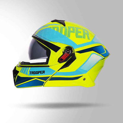 Studds Trooper DV D1 Decor Yellow & Blue - Helmet