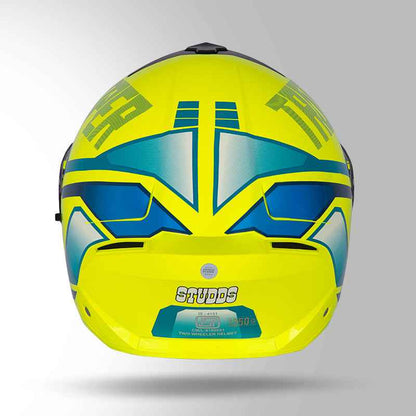 Studds Trooper DV D1 Decor Yellow & Green - Helmet