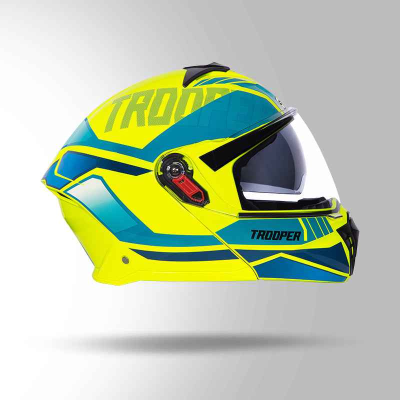 Studds Trooper DV D1 Decor Yellow & Green - Helmet