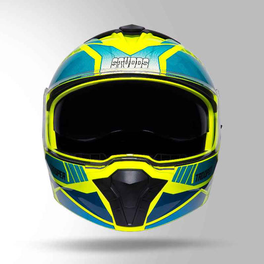 Studds Trooper DV D1 Decor Yellow & Green - Helmet