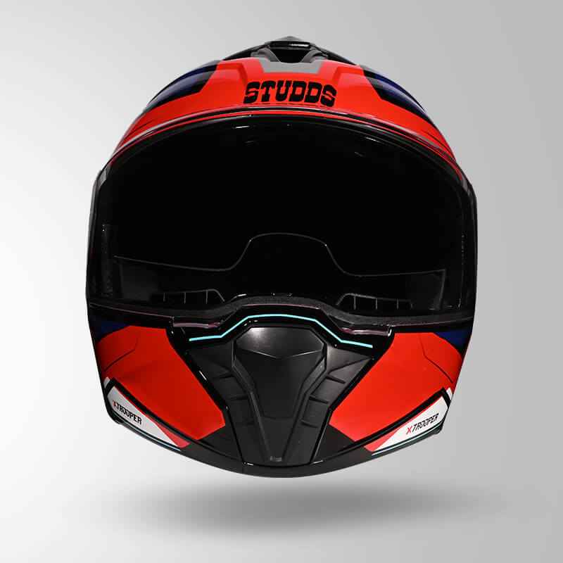 Studds Trooper DV D2 Hellcat Decor Black/ Blue & White - Helmet