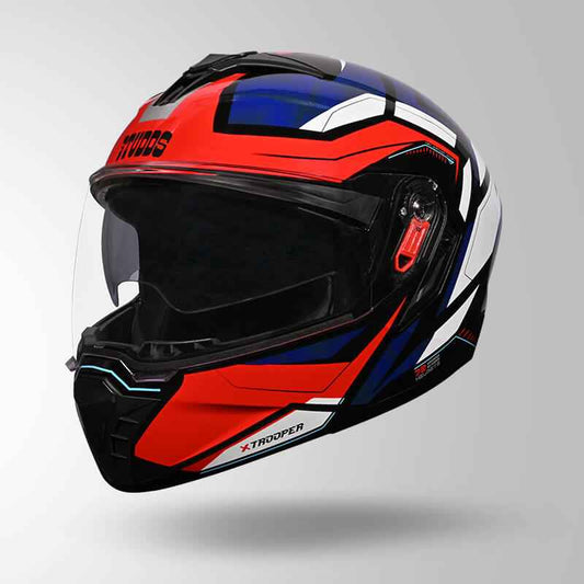 Studds Trooper DV D2 Hellcat Decor Black/ Blue & White - Helmet