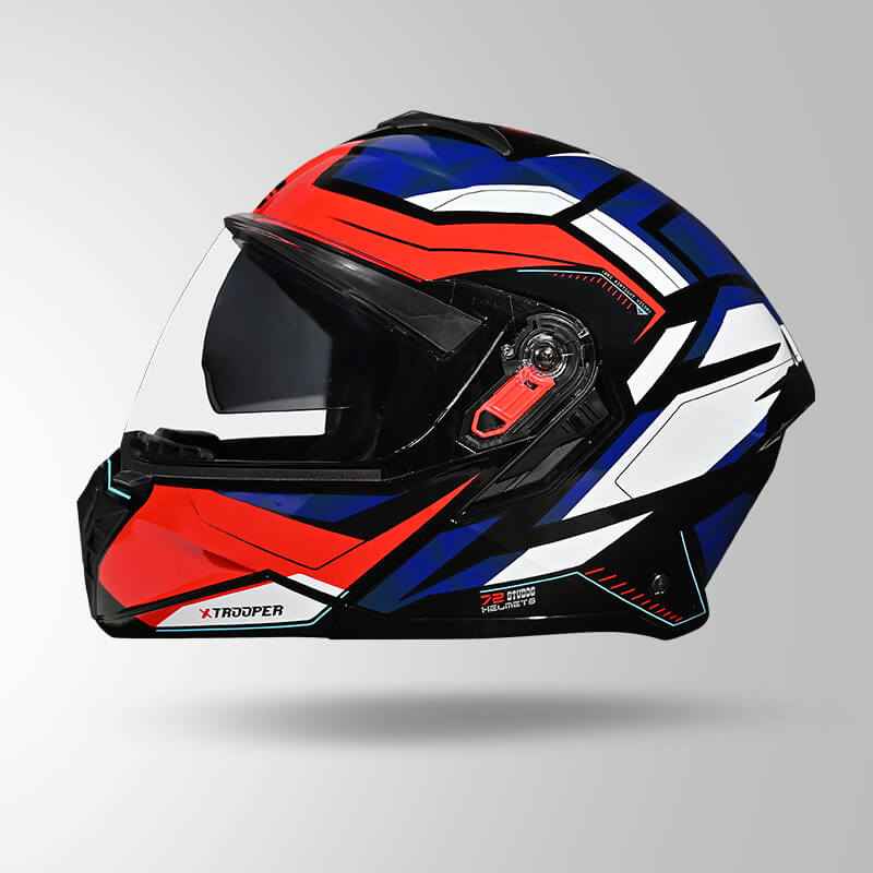 Studds Trooper DV D2 Hellcat Decor Black/ Blue & White - Helmet