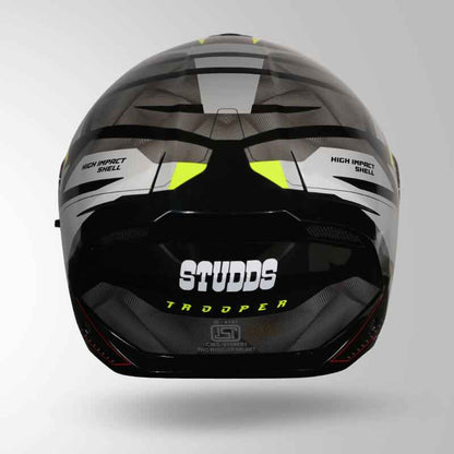 Studds Trooper DV D2 Hellcat Decor Black / Fluorescent Yellow & Yellow - Helmet