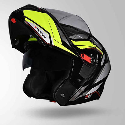 Studds Trooper DV D2 Hellcat Decor Black / Fluorescent Yellow & Yellow - Helmet