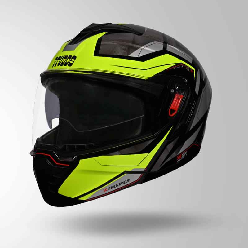 Studds Trooper DV D2 Hellcat Decor Black / Fluorescent Yellow & Yellow - Helmet