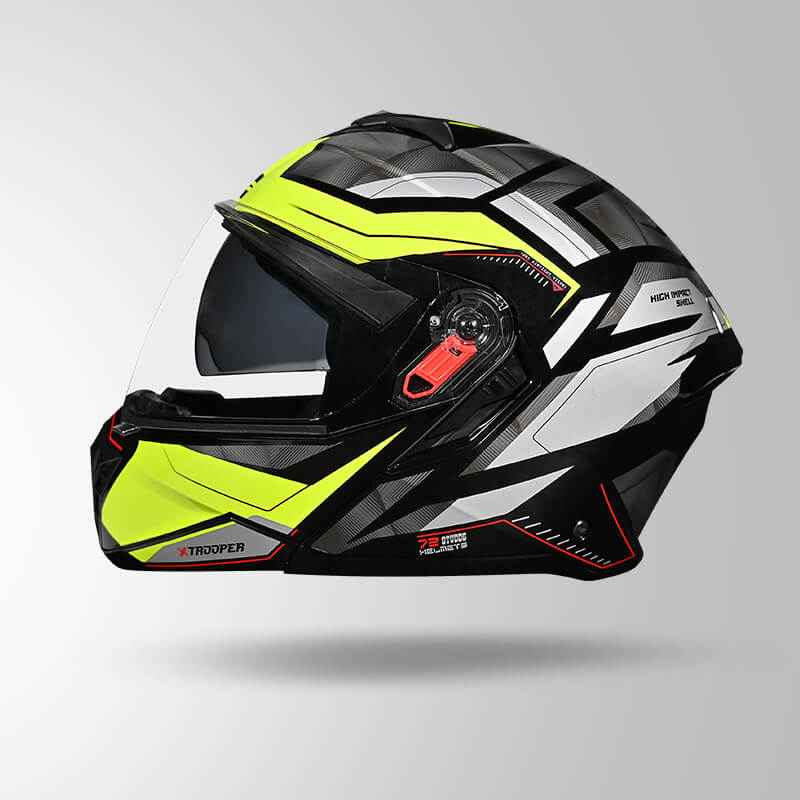 Studds Trooper DV D2 Hellcat Decor Black / Fluorescent Yellow & Yellow - Helmet