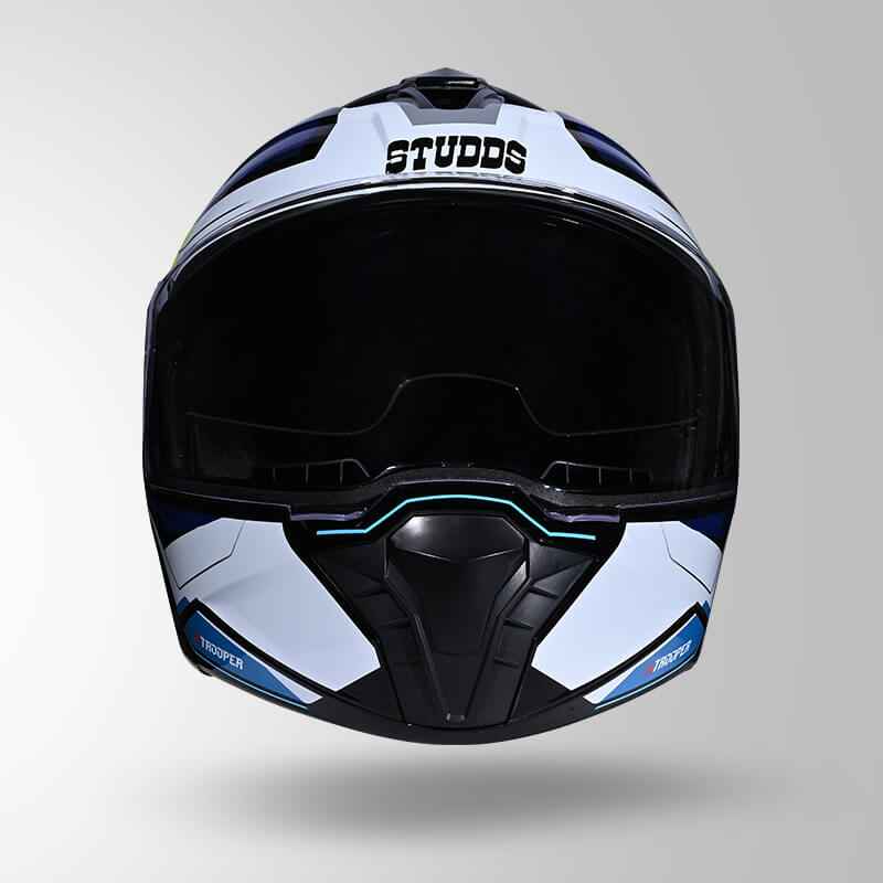 Studds Trooper DV D2 Hellcat Decor Black & Blue - Helmet