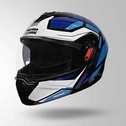 Studds Trooper DV D2 Hellcat Decor Black & Blue - Helmet