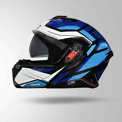Studds Trooper DV D2 Hellcat Decor Black & Blue - Helmet