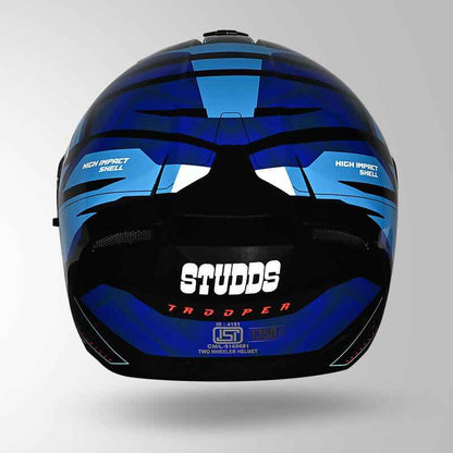 Studds Trooper DV D2 Hellcat Decor Black & Blue - Helmet