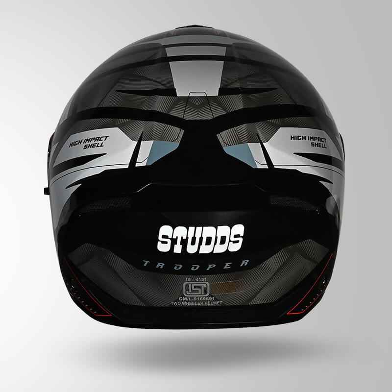 Studds Trooper DV D2 Hellcat Decor Black & Grey - Helmet