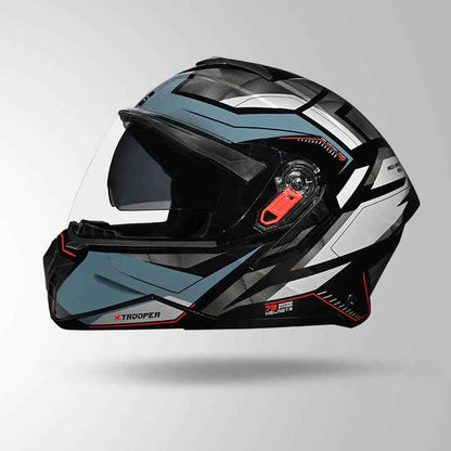 Studds Trooper DV D2 Hellcat Decor Black & Grey - Helmet