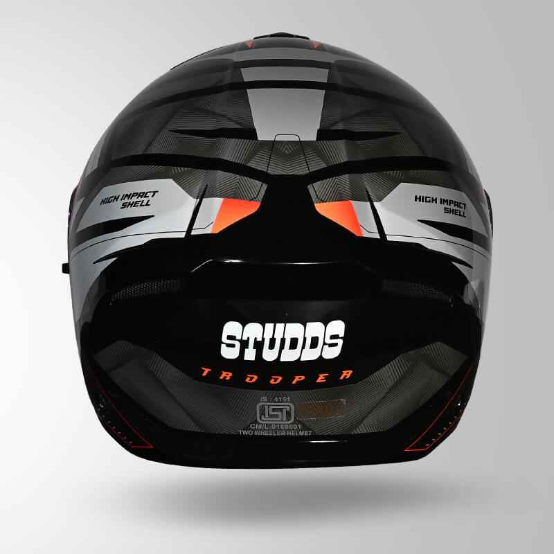 Studds Trooper DV D2 Hellcat Decor Black & Orange - Helmet