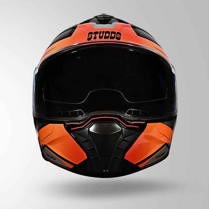 Studds Trooper DV D2 Hellcat Decor Black & Orange - Helmet