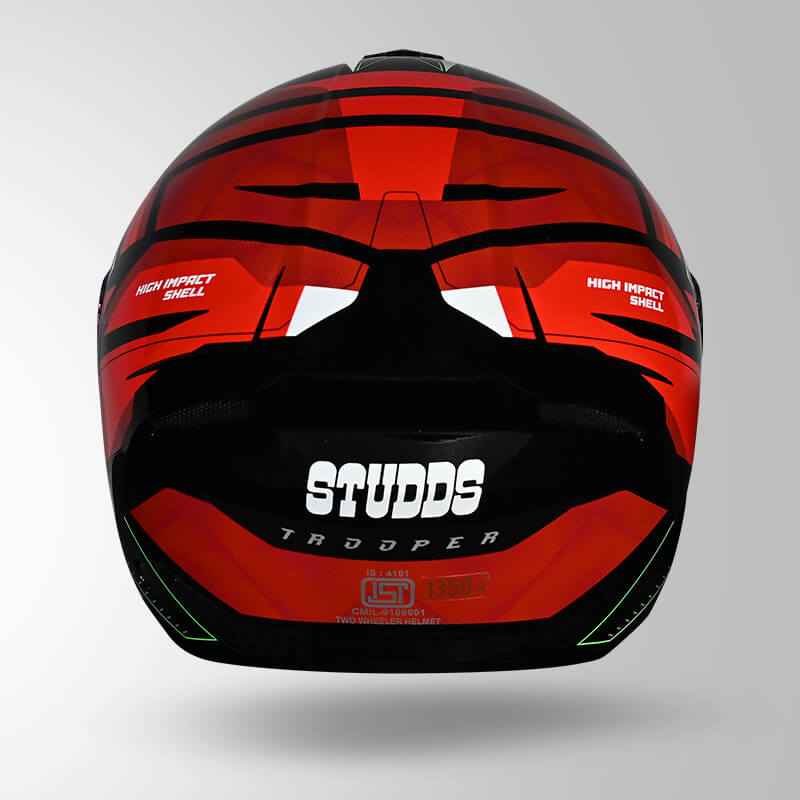 Studds Trooper DV D2 Hellcat Decor Black & Red - Helmet