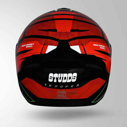 Studds Trooper DV D2 Hellcat Decor Black & Red - Helmet