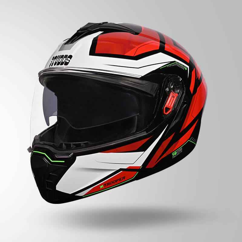 Studds Trooper DV D2 Hellcat Decor Black & Red - Helmet