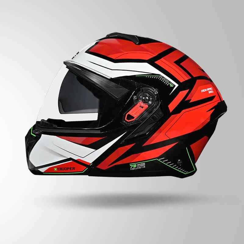 Studds Trooper DV D2 Hellcat Decor Black & Red - Helmet