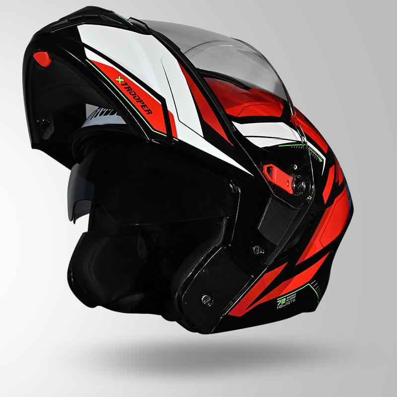Studds Trooper DV D2 Hellcat Decor Black & Red - Helmet