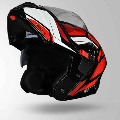 Studds Trooper DV D2 Hellcat Decor Black & Red - Helmet