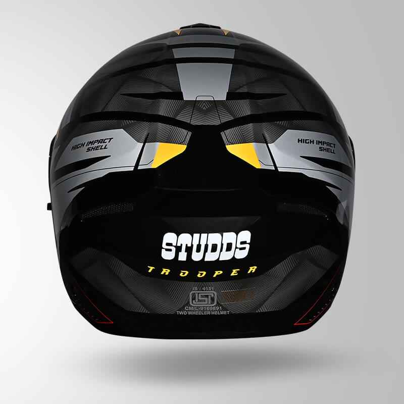 Studds Trooper DV D2 Hellcat Decor Black & Yellow - Helmet