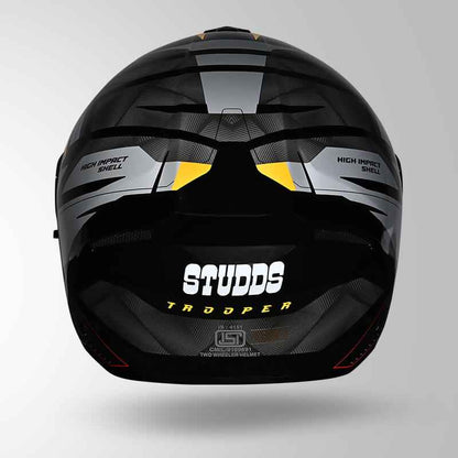 Studds Trooper DV D2 Hellcat Decor Black & Yellow - Helmet