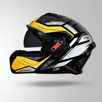 Studds Trooper DV D2 Hellcat Decor Black & Yellow - Helmet
