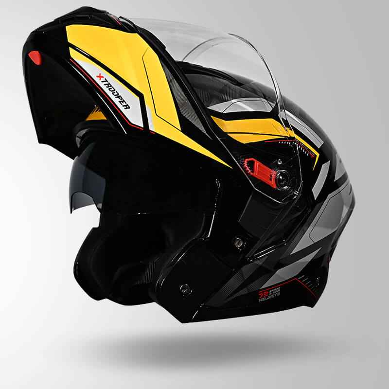 Studds Trooper DV D2 Hellcat Decor Black & Yellow - Helmet