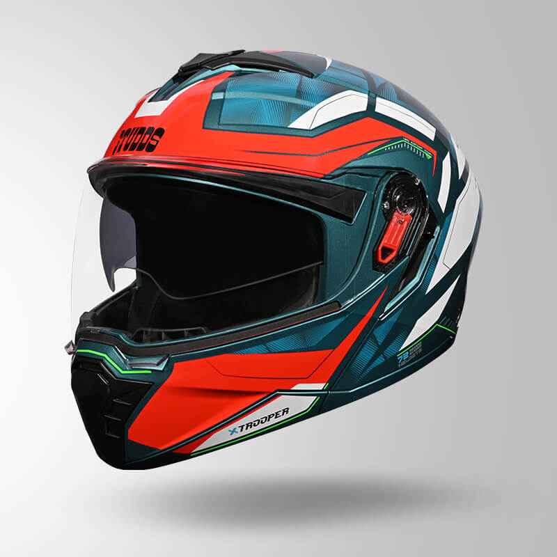 Studds Trooper DV D2 Hellcat Decor Blue & Red - Helmet