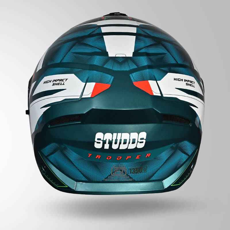 Studds Trooper DV D2 Hellcat Decor Blue & Red - Helmet