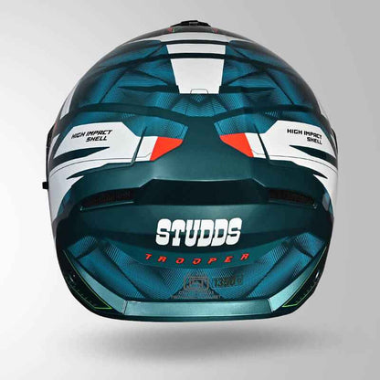Studds Trooper DV D2 Hellcat Decor Blue & Red - Helmet