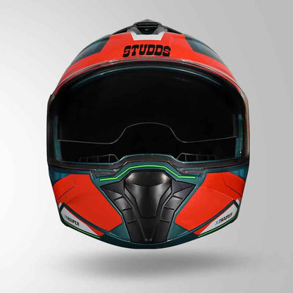 Studds Trooper DV D2 Hellcat Decor Blue & Red - Helmet
