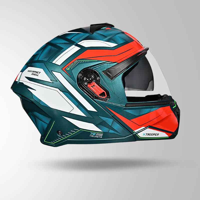 Studds Trooper DV D2 Hellcat Decor Blue & Red - Helmet