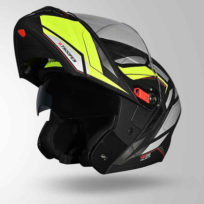 Studds Trooper DV D2 Hellcat Decor Matt Black / Fluorescent Yellow & Yellow - Helmet
