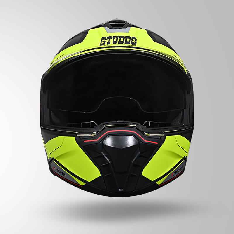 Studds Trooper DV D2 Hellcat Decor Matt Black / Fluorescent Yellow & Yellow - Helmet